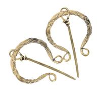 GLEAVI Broches Viking Vintage Médiévales 2pcs en Alliage Or, Fermoirs de Cape Géométriques Annulaire pour Accessoires de Vêtements Femmes