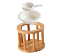 GLEAVI Brûleur de Cire Parfumée Céramique Vintage Chauffe-Plat pour Fondants de Cire Aromathérapie Diffuseur Huiles Essentielles Compact et Décoratif pour Maison et Bureau