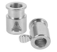 GLEAVI Butée de Tige de Barbecue en Acier Chromé 2 Pièces, Accessoire pour Rôtissoire Gaz, Boulon de Fixation Résistant, Compatible Grill Extérieur, Kit D’Outils pour Cuisson Uniforme