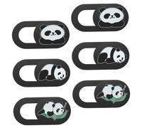 GLEAVI Cache pour caméra PC Portable et Tablette Lot de 6 Motifs Panda en ABS Protection Contre l'espionnage Facile à Installer