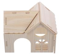 GLEAVI Cachette pour Hamster en Bois Naturel Niche Isolante pour Petits Rongeurs Maison Confortable pour Cochon D’Inde et Hamster Abri Solide pour Cage D’Intérieur Quatre Saisons