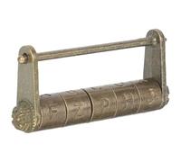 GLEAVI Cadenas à Combinaison Vintage en Alliage de Zinc Grand Modèle Rétro pour Boîte à Bijoux Tiroir et Valise Serrure à 5 Roues Code Ancien Cadenas Compact pour Sécurité et