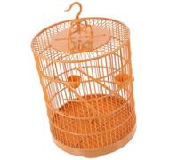 GLEAVI Cage à Oiseaux Suspendue Ronde en Plastique 30 Cm pour Petits Animaux de Compagnie, Volière Spacieuse et Sécurisée, Cage Vintage pour Perruches et Oiseaux D'intérieur