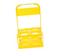 GLEAVI Casier à vin Pliant Portable poignée Caisse de bière Corbeille Transporteur de Boissons Pliables Porte-Bouteille en Carton détenteur des Boissons Panier de Stockage Plastique Jaune