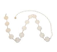 GLEAVI Ceinture Chaîne Métal Doré pour Femme Style Western Bohème avec Détails de Cercles Ajourés Fermoir Pratique Ajustement Précis pour Robe ou Jean