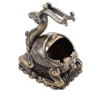 GLEAVI Cendrier à Cigare Alliage de Zinc avec Couvercle Étanche Cendrier Ventilé Anti-Cendres pour Fumeurs Décor Sculpté Cerf pour Intérieur Extérieur Bureau Salon