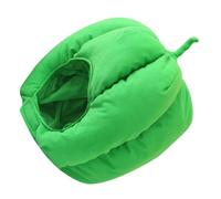 GLEAVI Chapeau de Déguisement en Peluche Poivron Vert Couvre-Chef Doux et Confortable pour Fête Costumée Halloween Accessoire Photo Amusant et Chapeau de Performance Festif Adulte