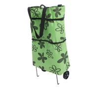 GLEAVI Chariot de Courses Pliable avec Roues Sac Shopping Trolley Réutilisable Poignée Ergonomique Sac Course Pratique et Stable pour Transport Facile