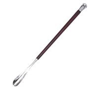 GLEAVI Chausse-pied en Alliage Argenté Manche Long Amovible, Embout Forme Dauphin, Accessoire Pratique pour Enfiler Chaussures, Personnes Âgées et Femmes Enceintes