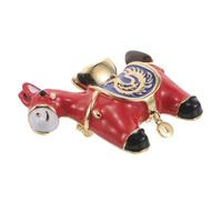 GLEAVI Cheval Émaillée Rouge en Métal Léger pour Nouvel An Chinois 2026, Épinglette Petite Taille, Accessoire Bijou pour Costume ou Robe, Amulette Feng Shui pour Femme
