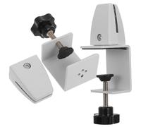 GLEAVI Clip de Fixation Réglable en Aluminium pour Panneaux de Bureau Joint Protecteur, 2 Pièces, sans Perçage, pour Supports de Séparation sur Table