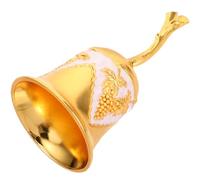 GLEAVI Cloche à Main en Métal Vintage Dorée Sonnette Vibrante Classique pour Bureau et Service Cloche de Table Rétro pour Réunion et Décoration en Métal Sonore