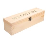GLEAVI Coffret à Vin en Bois Couvercle Coulissant et Poignée, Boîte de Rangement Individuelle pour Bouteille de Vin Rouge, Emballage Présent pour Anniversaire et Pendaison de Crémaillère