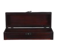 GLEAVI Coffret à Vin en Bois Vintage avec Sculpture Complexe Boîte d'emballage pour Bouteille de Vin Rouge Taille Individuelle Présent pour Noël et Rangement Élégant à la Maison