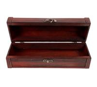 GLEAVI Coffret à Vin en Bois Vintage Boîte de Rangement pour Bouteille de Vin Rouge Caisse Décorative Rustique Étui de Transport Robuste pour Présent Mariage et Anniversaire