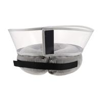 GLEAVI Collerette Gonflable pour Chien et Chat L Collerette de Protection en PVC Gris Argenté Collier Anti-Léchage Ajustable Fermeture à Rabat Collier Postopératoire Confortable pour