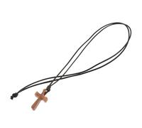 GLEAVI Collier Croix en Bois pour Hommes et Femmes, Pendentif Petite Croix Catholique Unisexe, Collier Religieux en Bois Naturel, Accessoire Minimaliste pour Couple