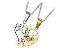 GLEAVI Collier Cœur Pendentif Couple pour Décoration Cou Chaîne Ornement sans Marque