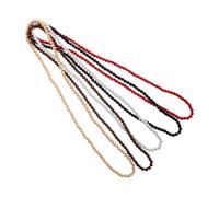 GLEAVI Collier de Perles en Bois Naturel 8 MM Lot de 5 Pièces Collier Rond Artisanal Africain Unisexe Style Hip-Hop Accessoire Ethnique pour Usage Quotidien et Fête