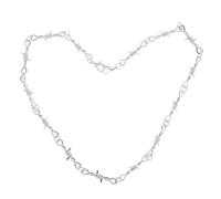 GLEAVI Collier D'épines Punk Unisexe Ras-du-cou en Fil Barbelé Métal Hypoallergénique Bijoux Gothiques Hip-hop pour Hommes et Femmes Style Urbain Moderne