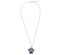 GLEAVI Collier Pendentif Empreinte de Patte de Chien en Cristaux Bleus Collier Ras-du-Cou Ajustable Vintage Bijou Animal Mignon pour Saint-Valentin et Amoureux des Animaux Accessoire