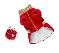 GLEAVI Costume pour Animal de Compagnie Rouge M Vêtement Créatif et Amusant pour Mini-Chien Réglable et Confortable pour Halloween et Noël