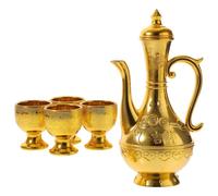 GLEAVI Coupe D'offrande pour Bouddha, Coupe D'adoration, Lot de Set, Plastique, Or, Décoration de Table, Fourniture D'offrande, pour Temple