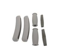 GLEAVI Coussinets pour Béquilles sous L'aisselle 6 Pièces en Caoutchouc Antidérapant Gris Poignées Ergonomiques Rembourrées et Coussins de Support pour Béquilles D'avant-bras, Accessoire