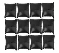 GLEAVI Coussins Présentoirs Montres en PU Noir Lot de 12 Coussins pour Bracelets Accessoires Bijoux Support Pratique pour Vitrines et Boîtes à Montres