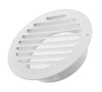 GLEAVI Couvercle de ventilation mural en acier inoxydable 1500 mm, grille plate blanche pour conduit d’évacuation de cuisine extérieure, protection anti-intempéries pour hotte extractrice