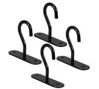 GLEAVI Crochets de Plafond pour Plantes D'extérieur 4 Pcs, Crochets Métalliques Noirs 2,5 Pouces pour Paniers Suspendus, Support Mural Robuste pour Jardinières, à Suspendre pour Balcon