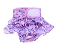 GLEAVI Culotte Hygiénique pour Chien Couches Réutilisables pour Chiennes en Coton Réglable, Pourpre, pour Chaleur et Incontinence Canine