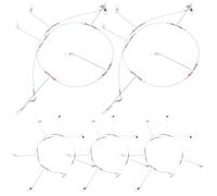 GLEAVI de Pêche en Fil D’Acier Flexible 5 Pièces Émerillon et Agrafe Hameçons à Équilibrage Résistants Anti-Corrosion Kit de Polyvalent pour Pêche en Mer Extérieur