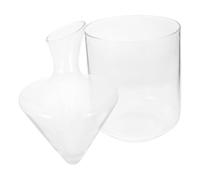 GLEAVI Décanteur à Classique avec Seau à Glace Verre Transparent pour Aération et Service Design Simple et Sûr pour Amateurs de Vin