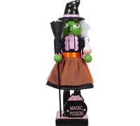 GLEAVI Décoration d'halloween : Poupée Casse-Noisette en Bois pour Halloween - Figurines de sorcières et Soldats pour des décorations effrayantes, des Accessoires de et des expositions