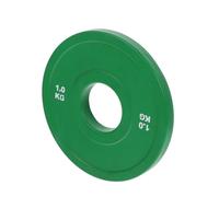 GLEAVI Disques d'Haltères en Caoutchouc 1 Kg Vert Plaques Lestées Fractionnaires pour Haltères de Gym Entraînement de Musculation Silencieux et Résistant Plaques de Poids pour