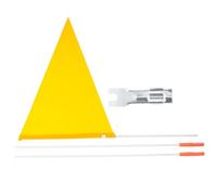 GLEAVI Drapeau de Sécurité Vélo Portable Jaune 1 Pièce, Mât Solide en Fibre de Verre, Résistant à l'usure, Accessoire Signalisation pour Remorque Garçon et Filles, Usage Extérieur