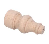 GLEAVI Embout de Poteau d'Escalier en Bois Brut 12 X 6 CM Chapeau Décoratif Balustre Style Européen Embout Intérieur pour Rampe Terrasse et Lit Finition Lisse Installation Facile