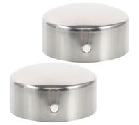 GLEAVI Embouts de Main Courante en Acier Inoxydable 60Mm Lot de 2 Pièces Bouchons Ronds pour Tubes de Rampe Résistants à la Corrosion Adaptés pour Escaliers et Rampes Extérieures