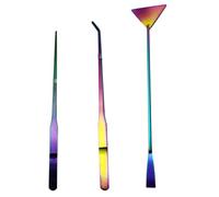 GLEAVI Ensemble 3 Pièces Outils Aquarium en Acier Inoxydable, Pinces 27 Cm Droites et Courbées Grattoir 32 Cm pour Nettoyage Plantes Aquatiques, Accessoires de Maintenance Aquarium