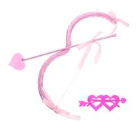 GLEAVI Ensemble Accessoires Cupidon Saint-Valentin avec Arc et Flèches de Cœur Lunettes Cœur Rose Brillant Kit Cosplay Fête Amour pour Homme Femme et Garçon et Filles