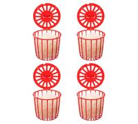 GLEAVI Ensemble de 4 Nids Suspendus pour Perroquets en Plastique et Jute Rouge Bol de Nidification Respirant et Lavable Accessoire pour Cages D’Oiseaux et Nichoirs pour Élevage et