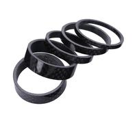 GLEAVI Entretoises de Fourche de Jeu de Direction Vélo en Fibre de Carbone 5 Pièces Kit Rondelles Potence Réglables pour Ajustement Guidon Cyclisme Route VTT