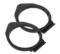 GLEAVI Entretoises pour Haut-parleurs 6,5 Pouces pour Voiture, Anneaux D’Adaptation en Plastique Noir, Kit Complet 2 Pièces, Supports Antivibrations Compatibles, pour Amélioration