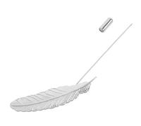 GLEAVI Épingle à Cravate Feuille Élégante en Alliage de Zinc, Accessoire Costume Homme, Épinglette Chemise pour Col, Usage Professionnel et Formel, Finition Argentée Solide