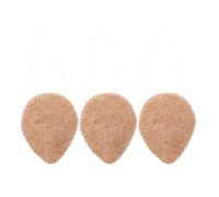 GLEAVI Éponges Visage 3pcs en Éponge Beige Réutilisables, Douces Peau, Gommage et Nettoyage Profond à Domicile Voyage