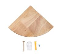 GLEAVI Étagère Murale d'angle en Chêne Blanc 23 CM Imperméable Cuisine et Salon Tablette Arrondie Anti-Moisissure