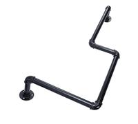 GLEAVI Étagère Murale de Rangement en Fer Noir Rétro, Support DIY Robuste Cuisine et Bibliothèque Ouverte, Structure Industrielle Compacte Grosse Capacité de Charge, pour Organisation