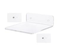 GLEAVI Étagère Murale Flottante Transparent Rangement pour Salle de Bain Cosmétique Accessoires Fixation Perçage