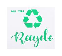 GLEAVI Étiquette Autocollante de Tri des Déchets Verte Pvc Imperméable Amovible pour Poubelle, Autocollants de Recyclage Pratiques pour Classification des Déchets en Bureau et Domicile